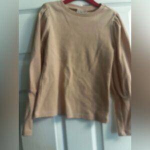 Women's Tan Long Sleeve Top